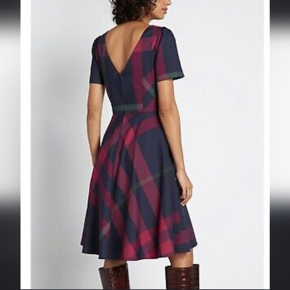 Modcloth retro inspired tartan dress - Picture 3 of 5
